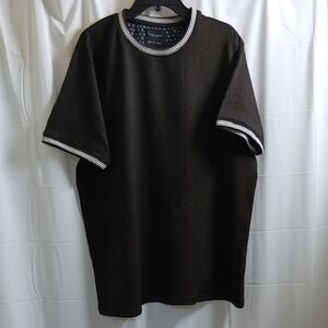 Denim & Flower Black Short Sleeve Tee Casual Cotton